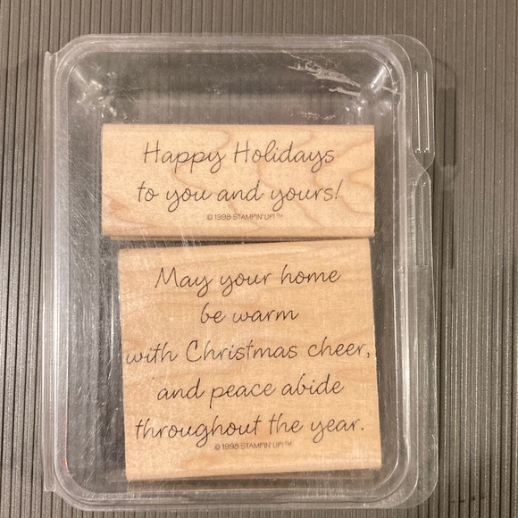 Stampin' Up! Other - Stampin' Up! CHRISTMAS CHEER Wooden Stamp RETIRED